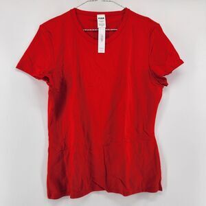 Victoria's Secret PINK XXL Red Base Stretch Short Sleeve Tee T-Shirt NWT